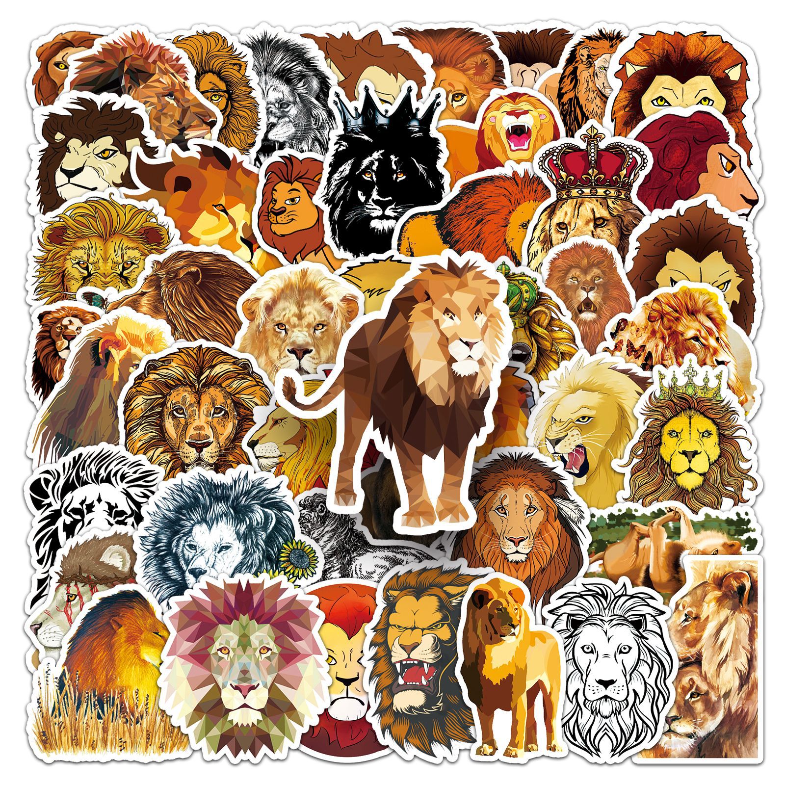 Lion Stationery & Office Supply(Kunshan)Co.Ltd - 50-Pack Lion Graffiti Stickers Stationery Notebook