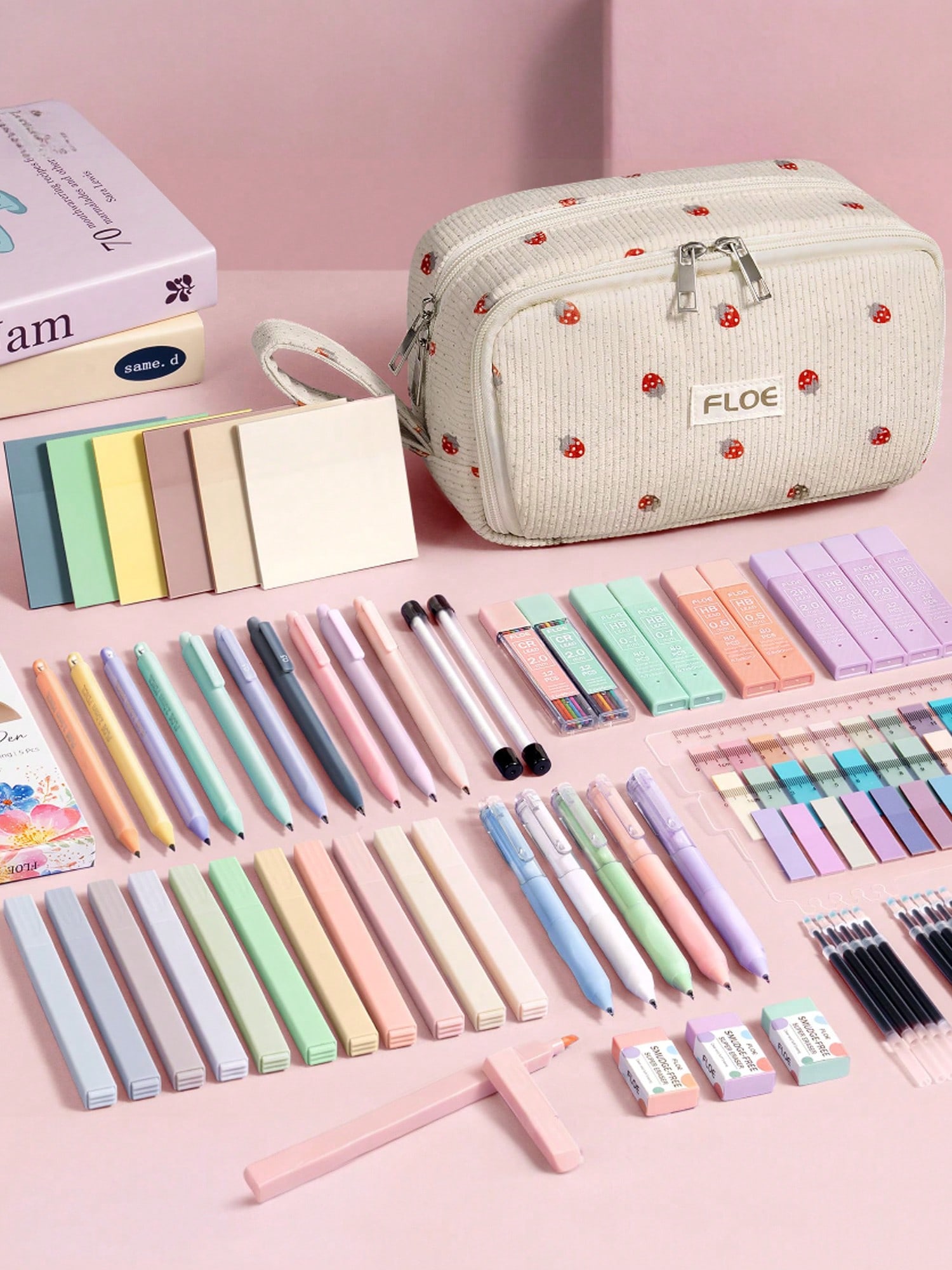 Gel Ink Pen Set - 62PCS Large Capacity Pencil Pouch Stationery