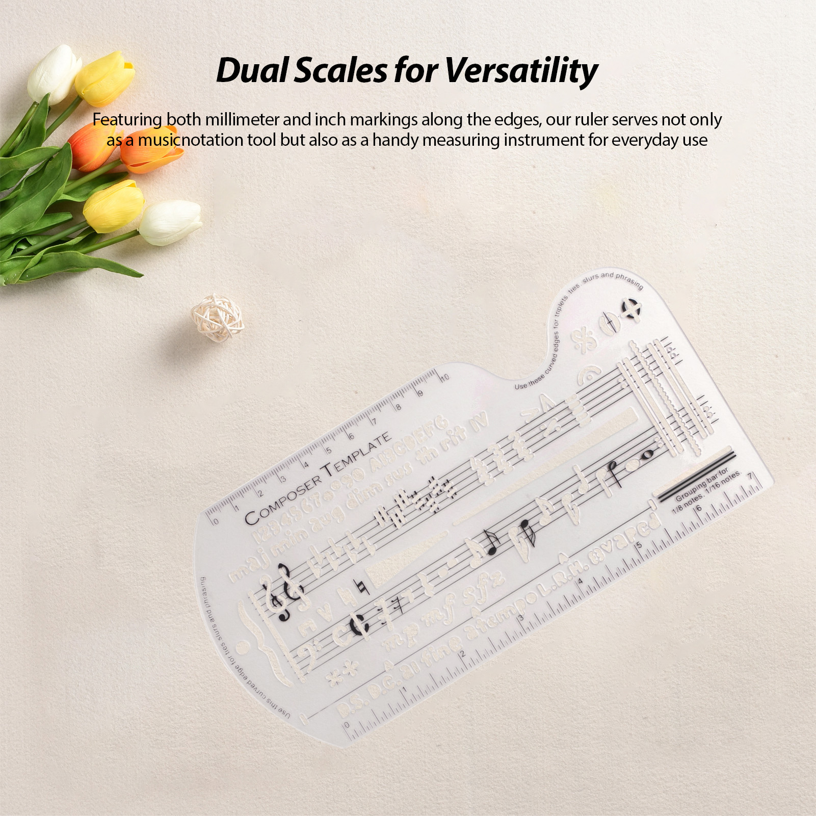 Ruler Set Transparent - Composer Template Sheet Music Drawing Sheet