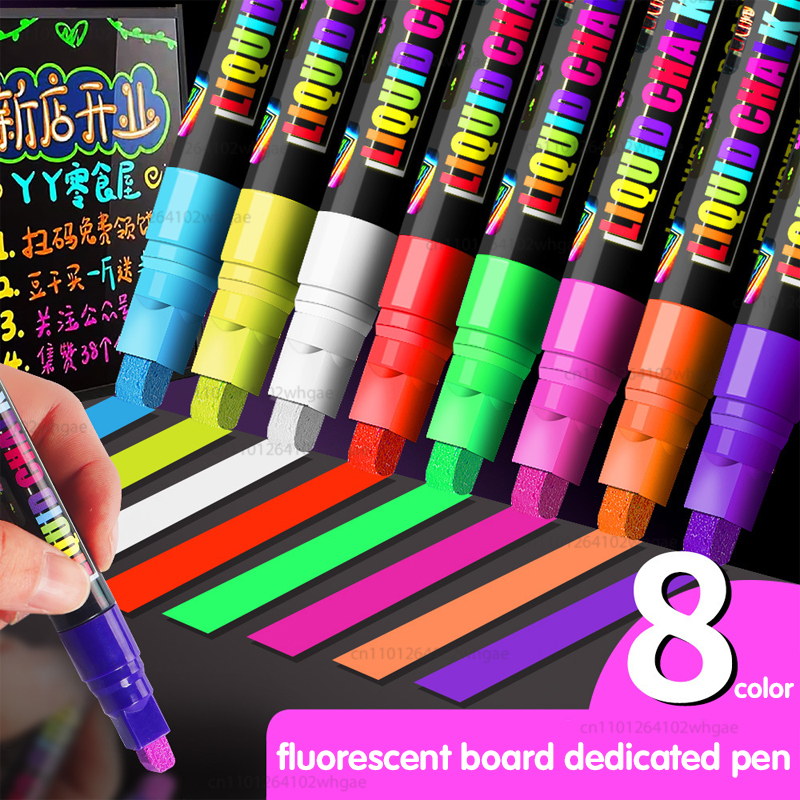 Highlighter Set Pastel - 8Color 8mm Liquid Chalk Erasable Highlighter