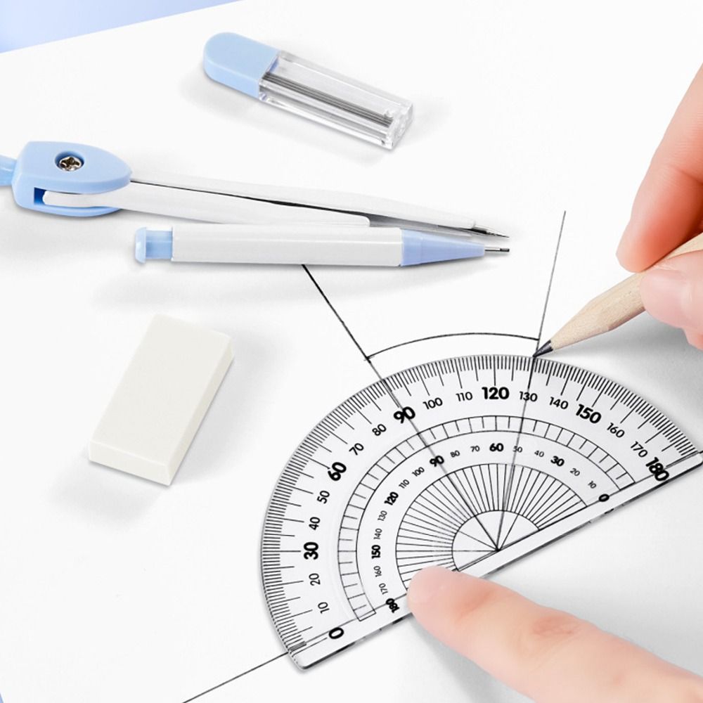 8PCS/Set Plastic Ruler Compass - Ruler Set Transparent recensione e prezzo