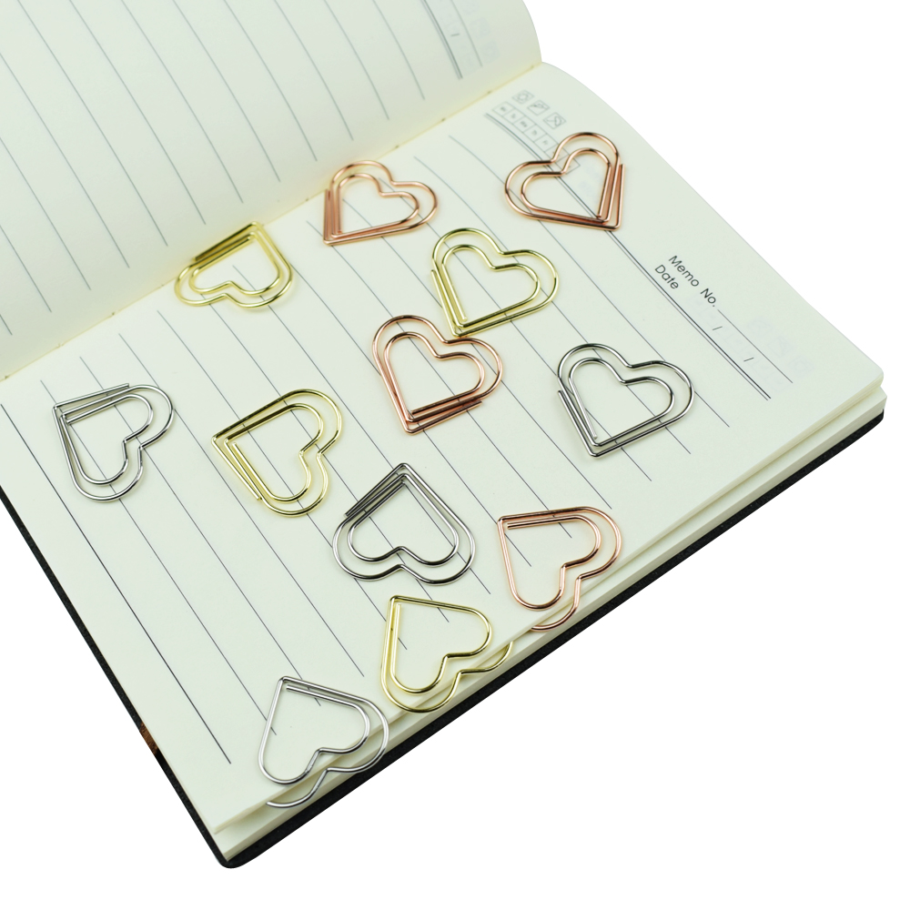 12-Piece Set Heart Paper Clips - Binder Clip Assorted recensione e prezzo