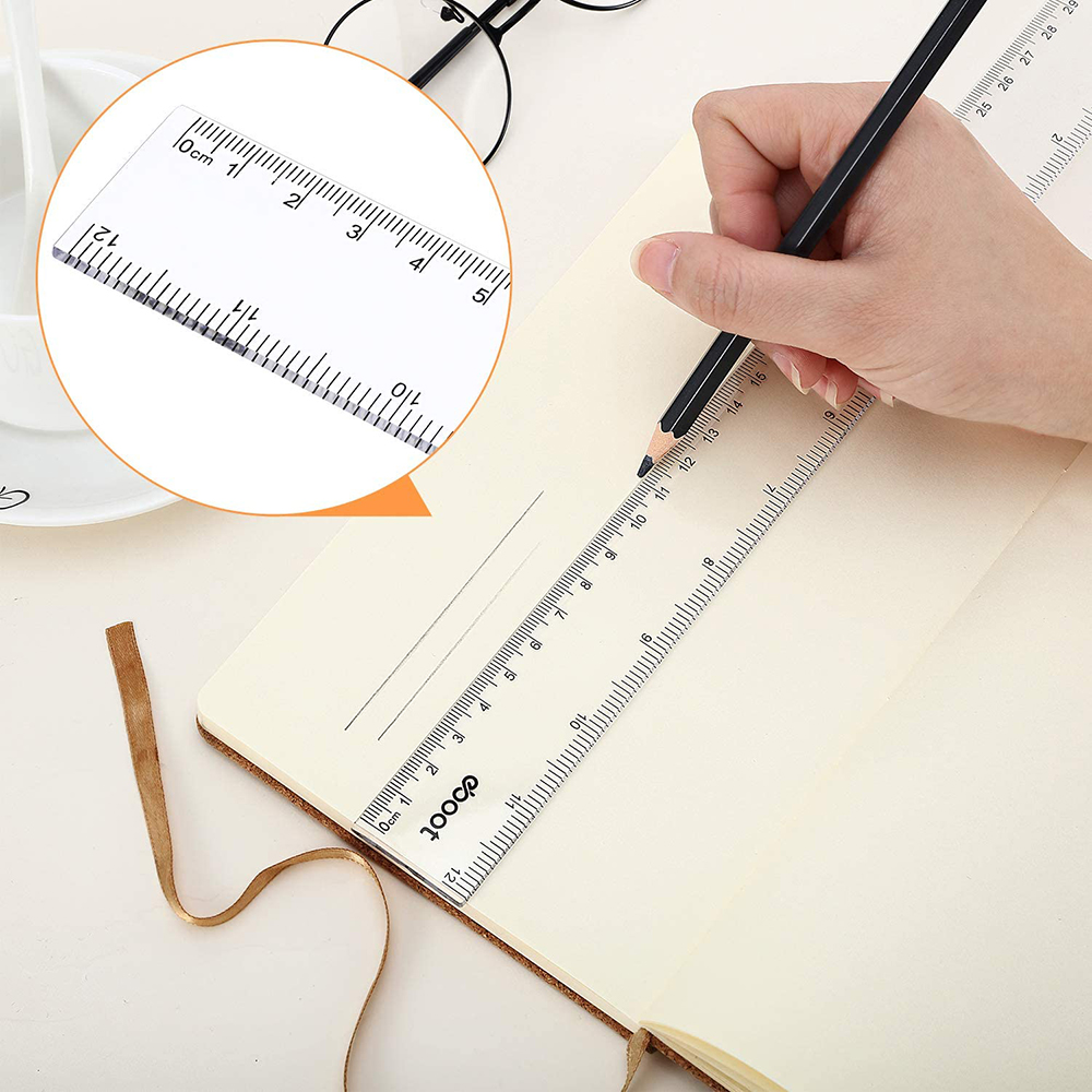 6/8/12 inch Straight Ruler 1PC - Ruler Set Transparent recensione e prezzo