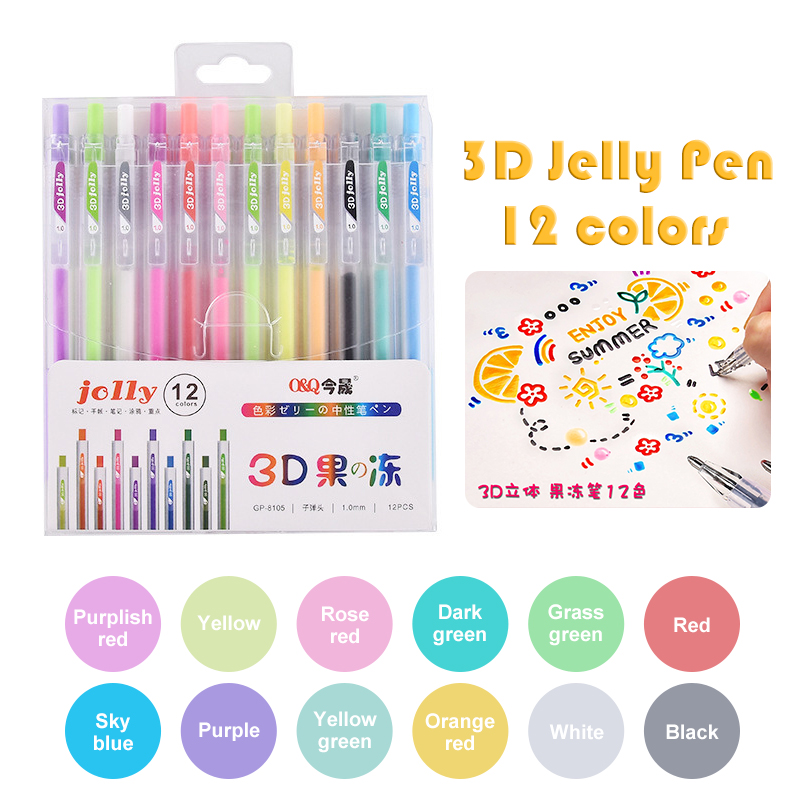 3D Three-dimensional Jelly Pen - Gel Ink Pen Set recensione e prezzo