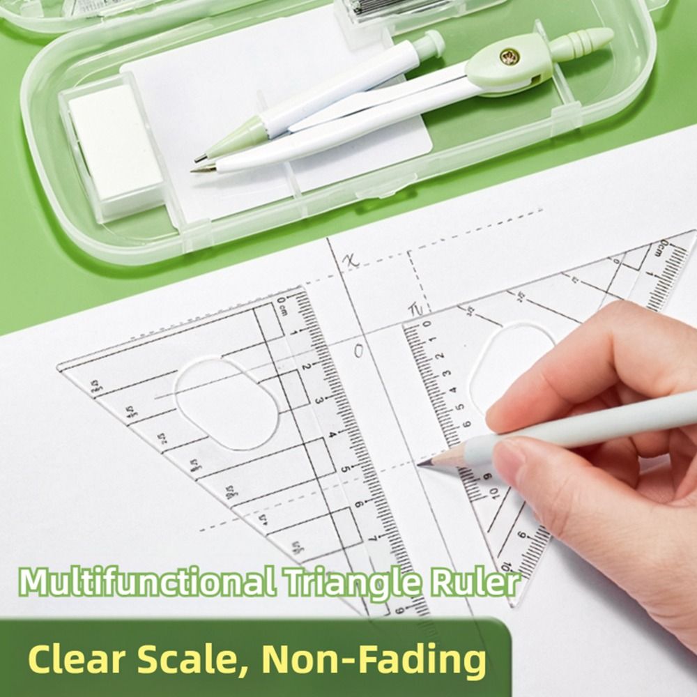 8PCS/Set Plastic Ruler Compass - Ruler Set Transparent recensione e prezzo