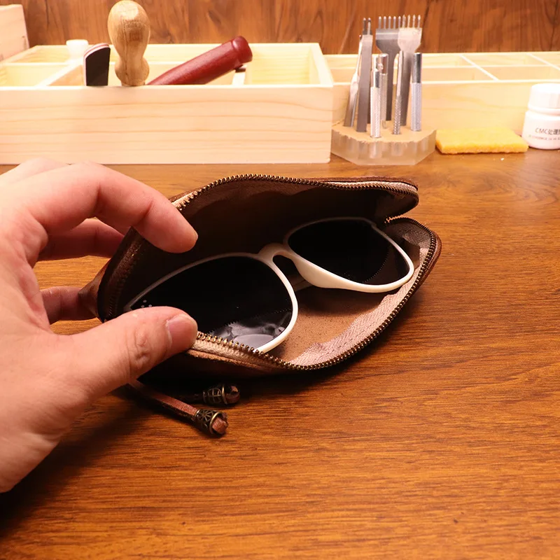 Cowhide pen bag for men vintag - Tan Stationery & Office Supply recensione e prezzo