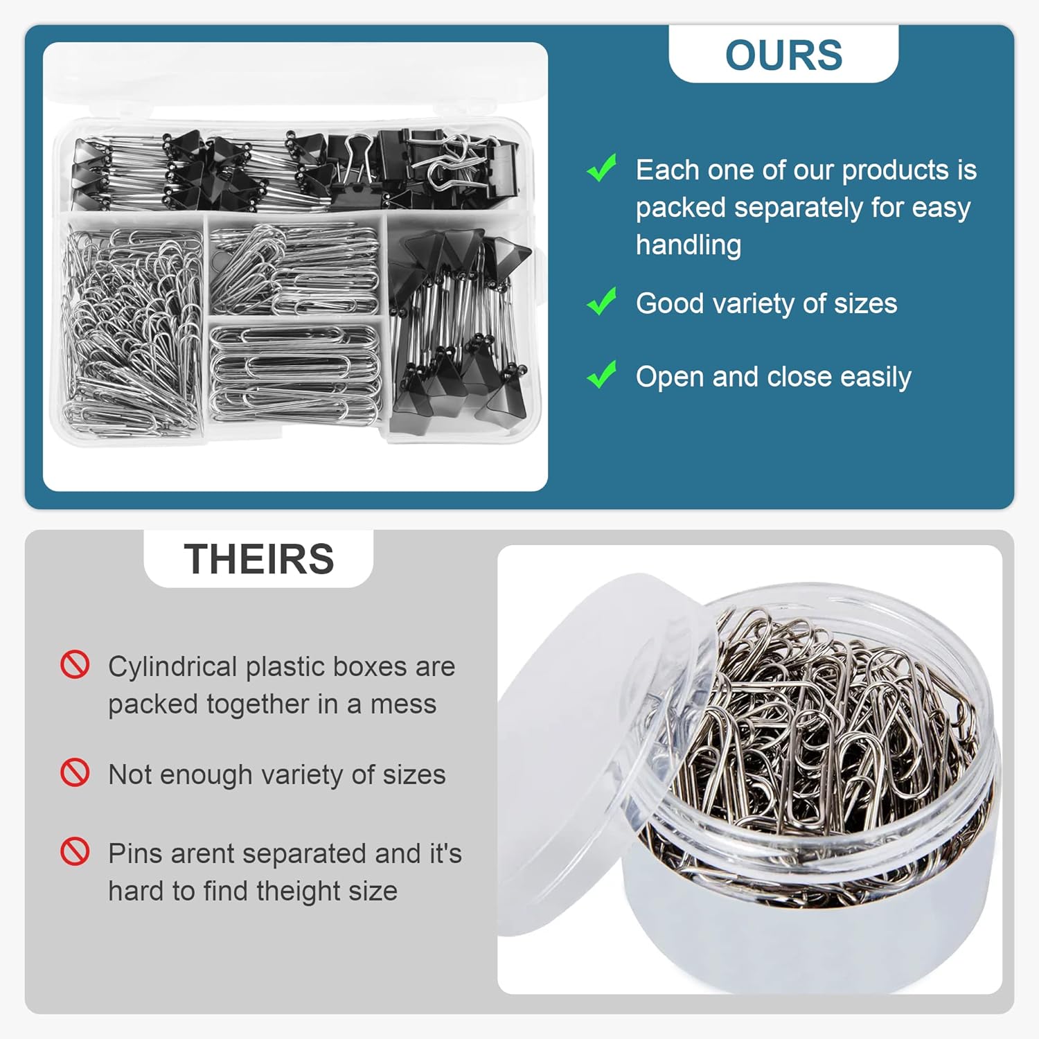 340pcs Binder Clips & Paper Cl - Binder Clip Assorted recensione e prezzo