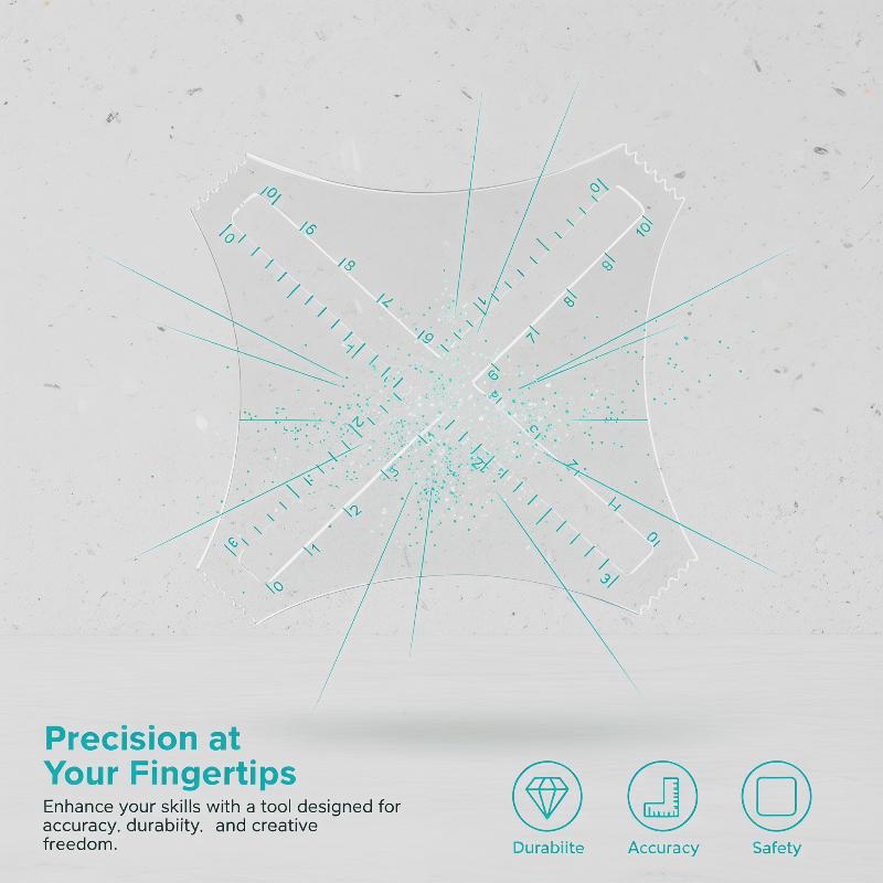 Acrylic Transparent Knitting D - Ruler Set Transparent recensione e prezzo