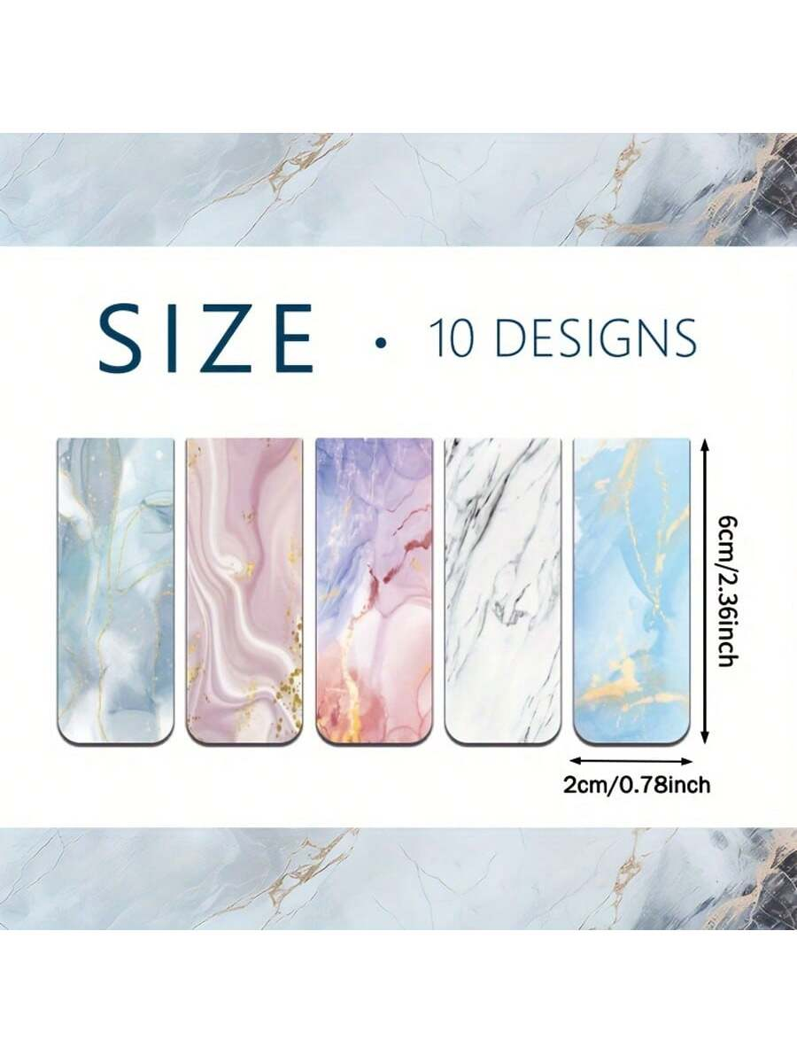 10pcs Assorted Marble Design M - Bookmark Magnetic Clip recensione e prezzo