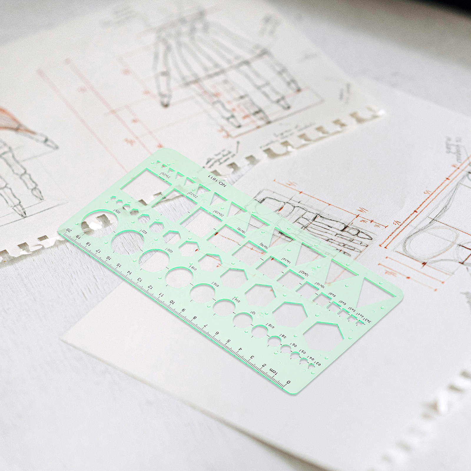 2Pcs Transparent Drawing Templ - Ruler Set Transparent recensione e prezzo