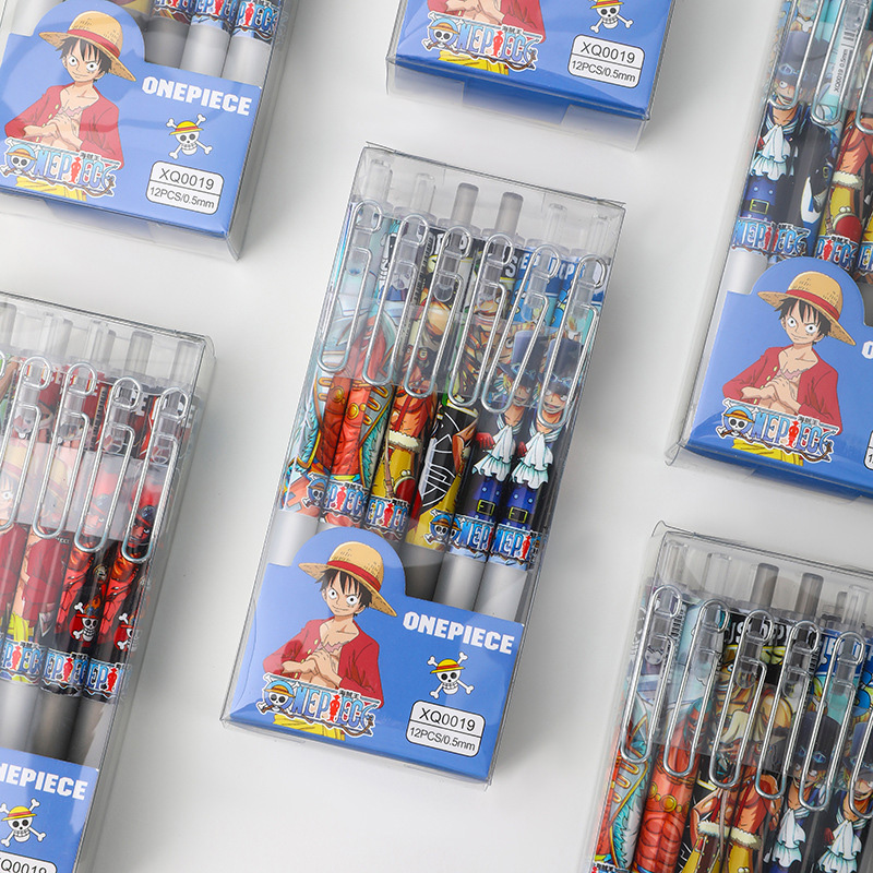 Anime One Piece 12/24Pcs Black - Gel Ink Pen Set recensione e prezzo