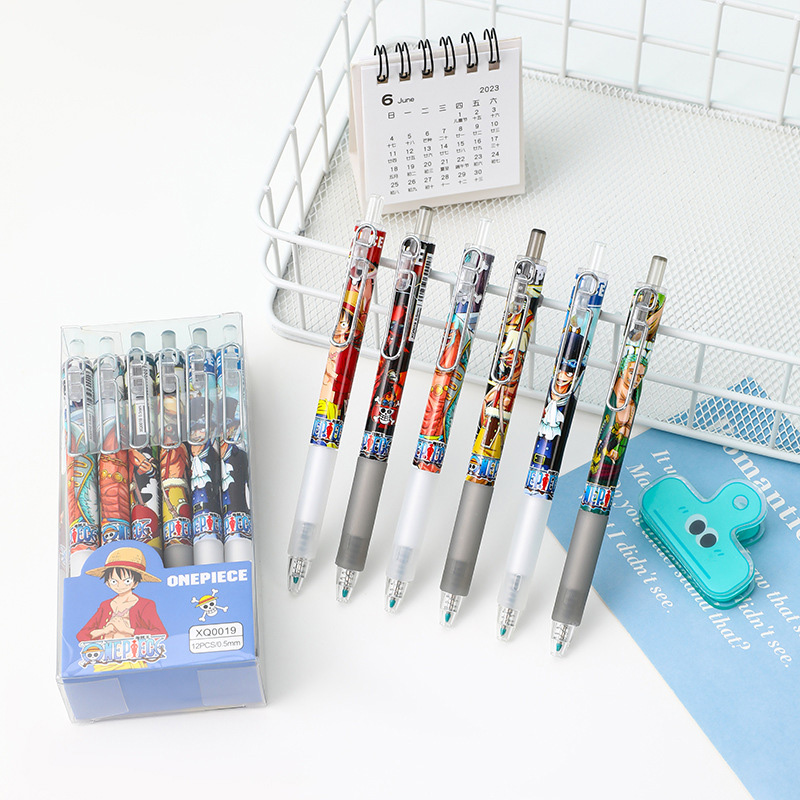 Anime One Piece 12/24Pcs Black - Gel Ink Pen Set recensione e prezzo