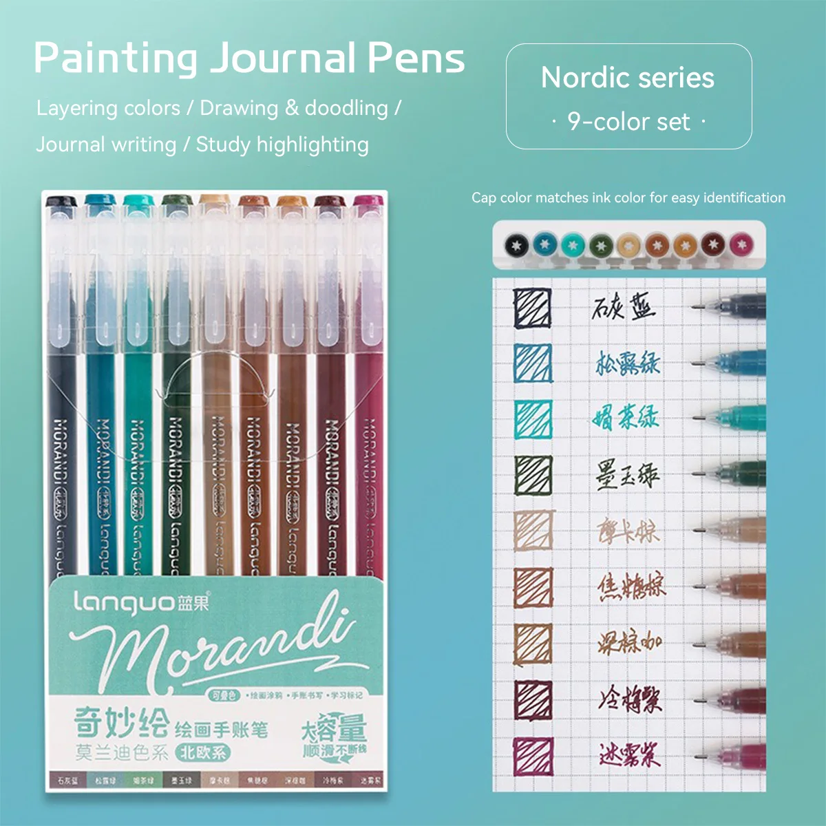 9pcs Set Morandi Color 0.5mm G - Gel Ink Pen Set recensione e prezzo