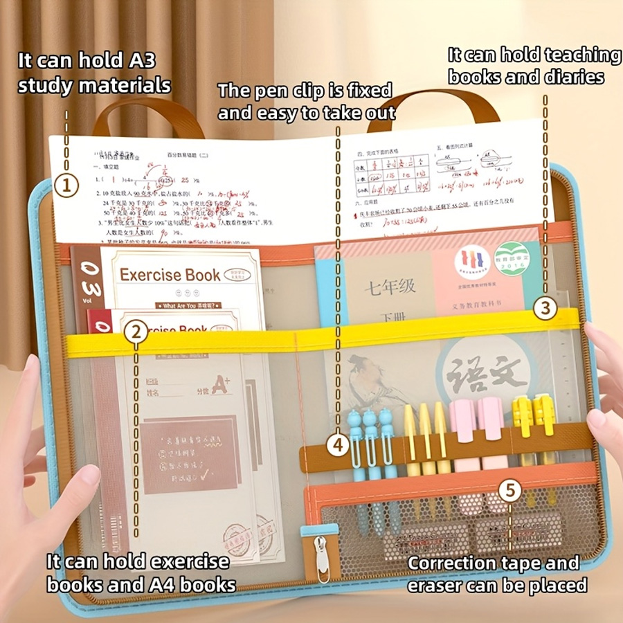 L-shaped A4 file bag, large op - Portfolio Folder Zip recensione e prezzo