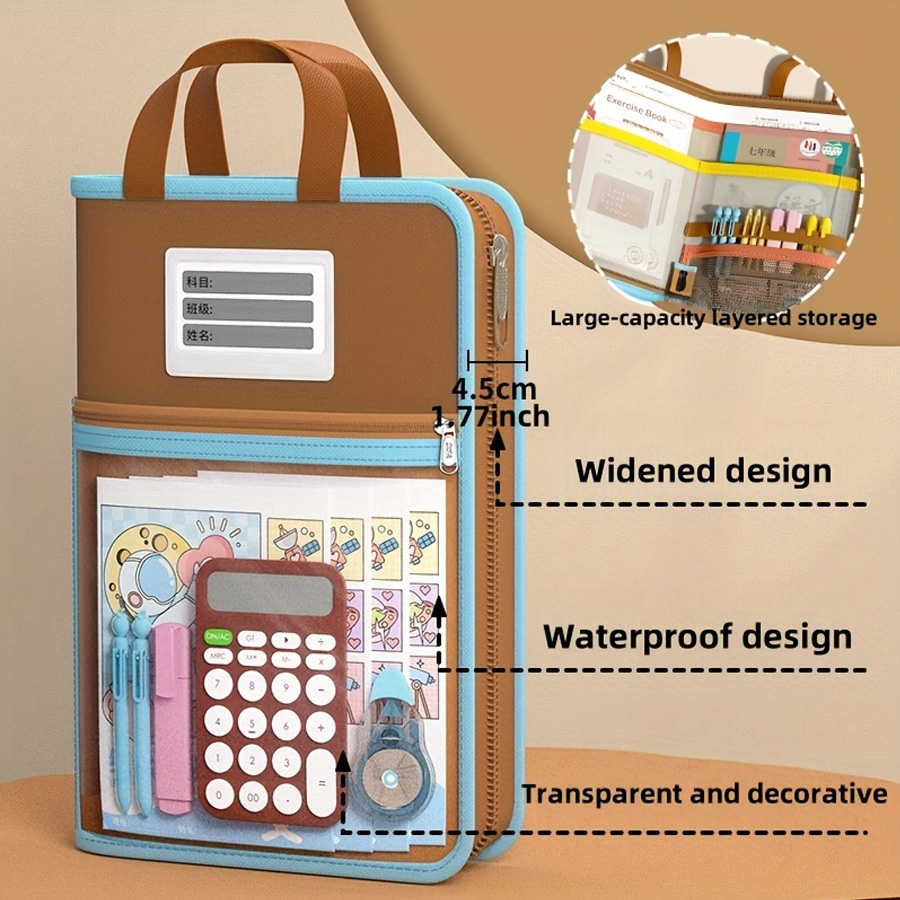 L-shaped A4 file bag, large op - Portfolio Folder Zip recensione e prezzo