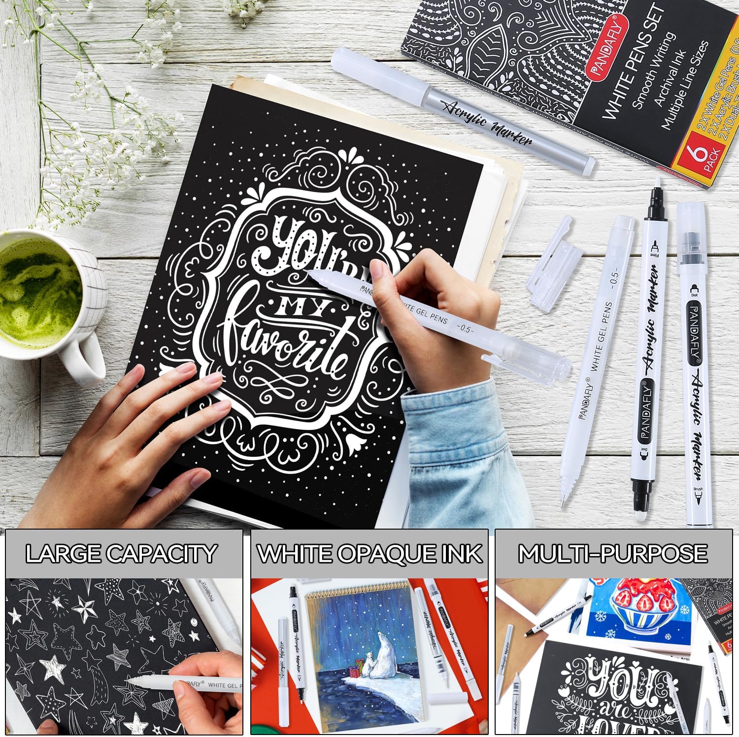 White Ink Pens Set 0.5mm Fine  - Gel Ink Pen Set recensione e prezzo