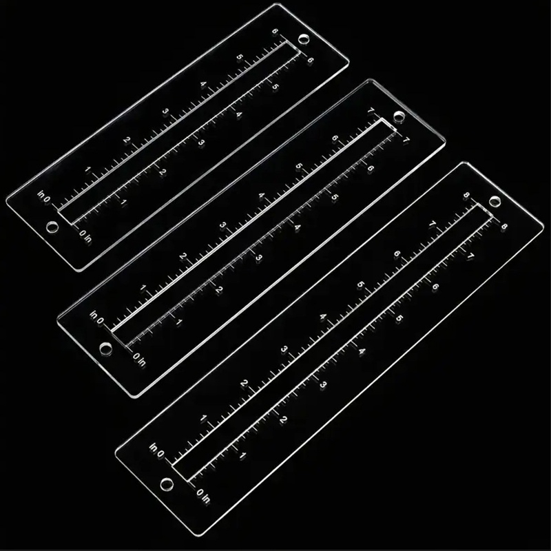 3pcs Acrylic Zipper Template S - Ruler Set Transparent recensione e prezzo