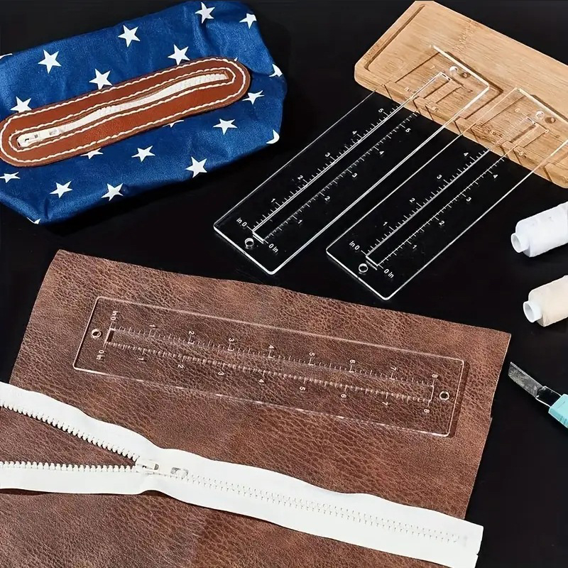 3pcs Acrylic Zipper Template S - Ruler Set Transparent recensione e prezzo