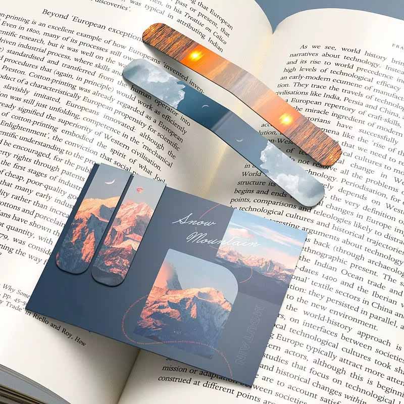 2Pcs Landscape Themed Magnetic - Bookmark Magnetic Clip recensione e prezzo
