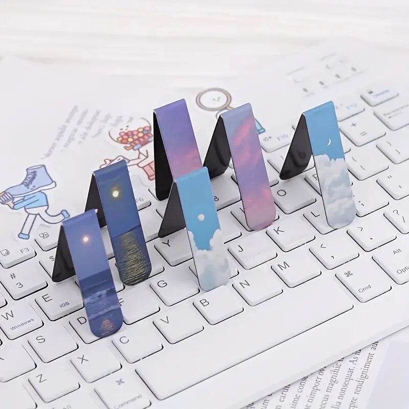 2Pcs Landscape Themed Magnetic - Bookmark Magnetic Clip recensione e prezzo