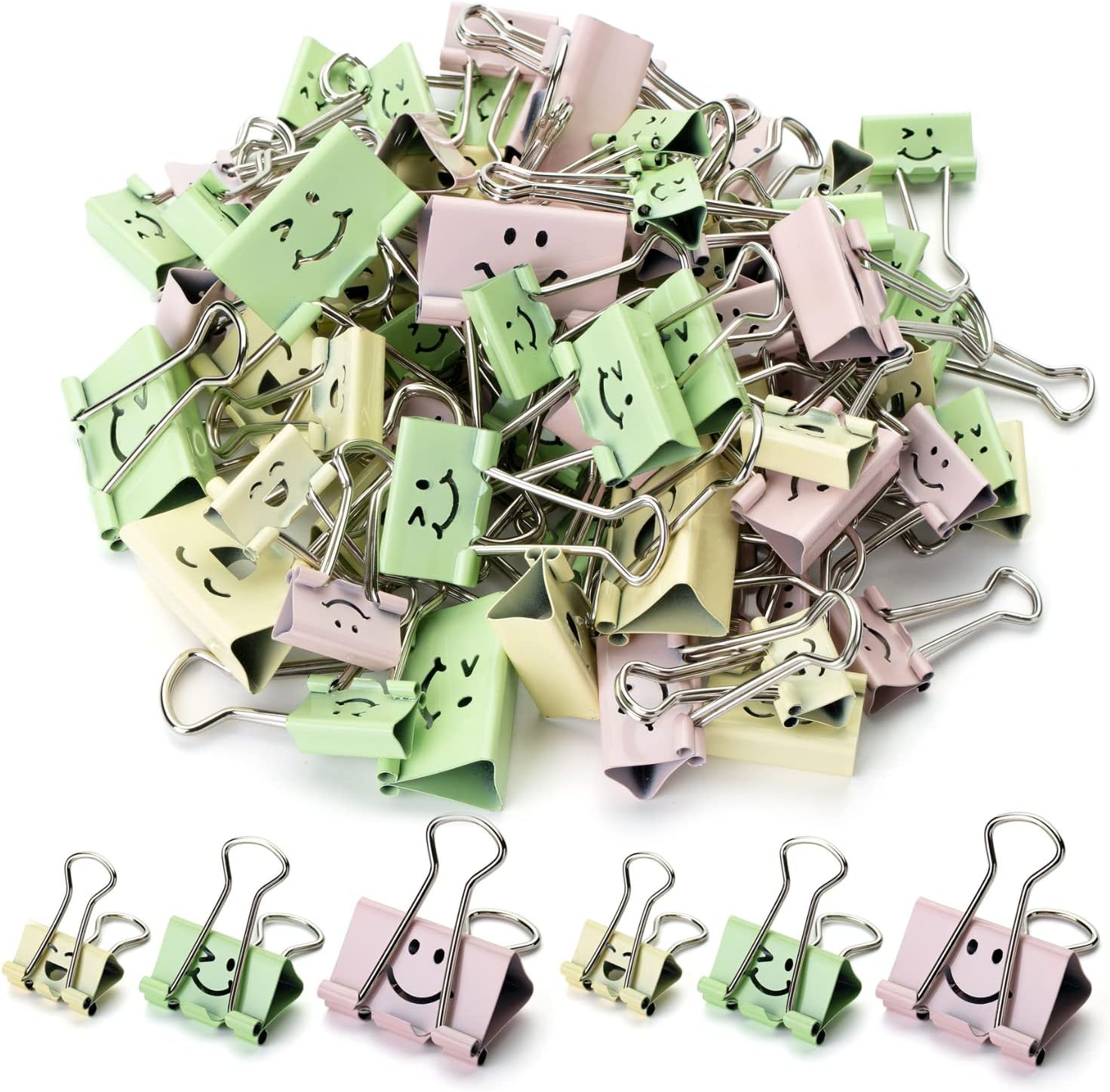 Smiley Binder Clips 80 Pack, A - Binder Clip Assorted recensione e prezzo