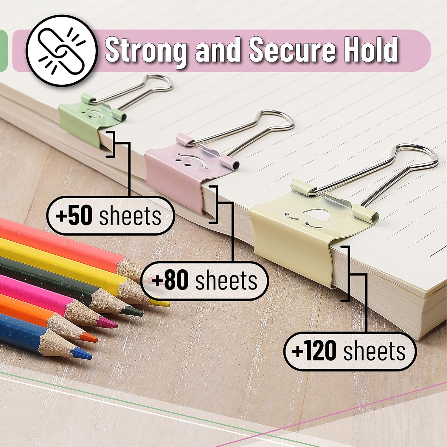 Smiley Binder Clips 80 Pack, A - Binder Clip Assorted recensione e prezzo