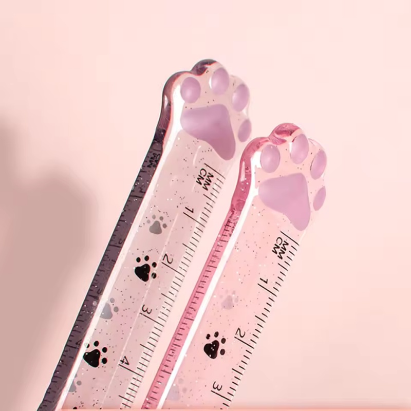 1Pcs Cat Paw Design Ruler Meas - Ruler Set Transparent recensione e prezzo