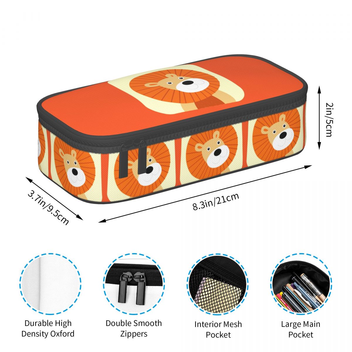 Cute Lion Cartoon Pencil Case  - Lion Stationery & Office Supply(Kunshan)Co.Ltd recensione e prezzo