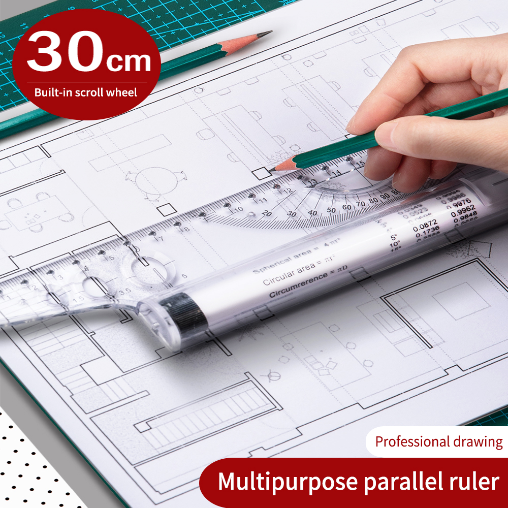 30cm Transparent Parallel Roll - Ruler Set Transparent recensione e prezzo