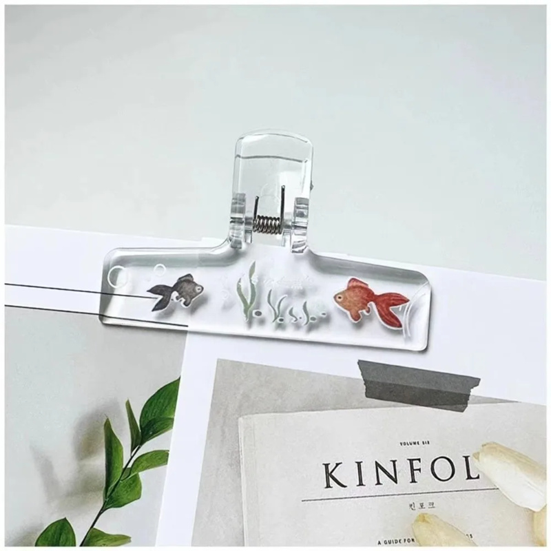 1PC Transparent Acrylic Goldfi - Binder Clip Assorted recensione e prezzo
