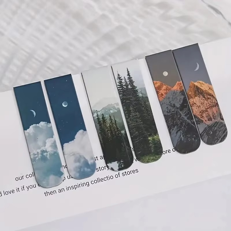 2pcs Fantasy Landscape Bookmar - Bookmark Magnetic Clip recensione e prezzo