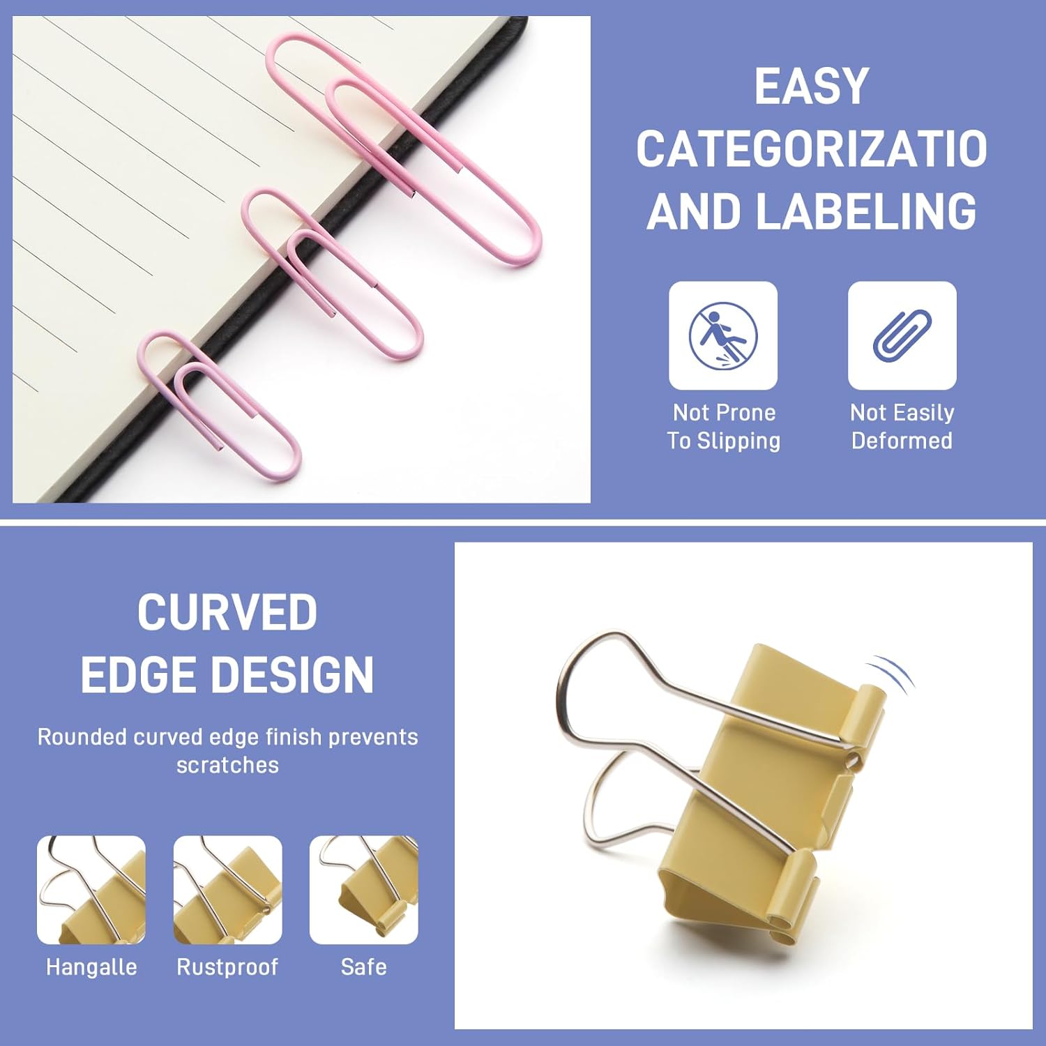 240PCS Colored Assorted Paper  - Binder Clip Assorted recensione e prezzo