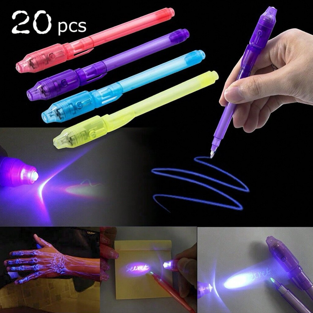 20PCS Invisible Ink Pen Set -  - Highlighter Set Pastel recensione e prezzo