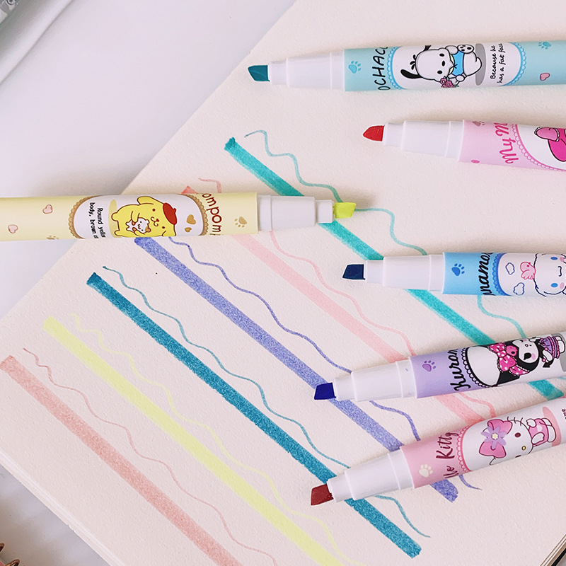 6Pcs Sanrio Hello Kitty Highli - Highlighter Set Pastel recensione e prezzo