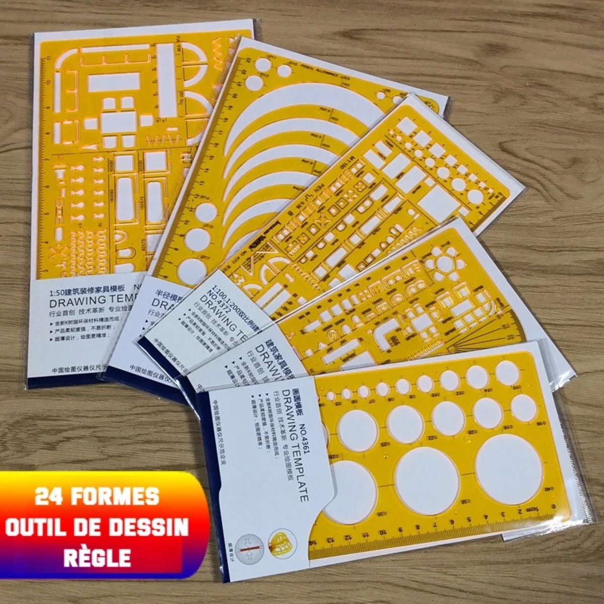 Geometric Drawing Template Set - Ruler Set Transparent recensione e prezzo