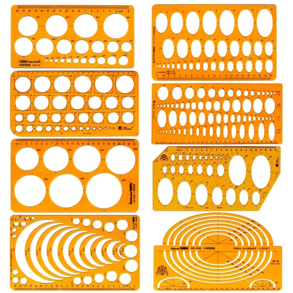 Geometric Drawing Template Set - Ruler Set Transparent recensione e prezzo