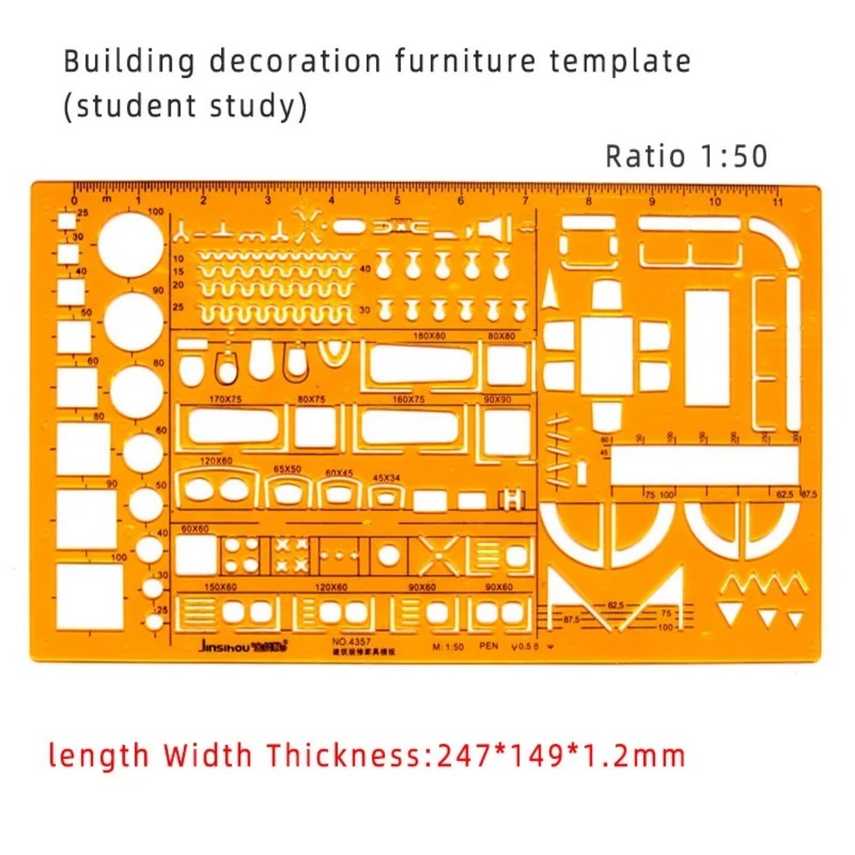 Geometric Drawing Template Set - Ruler Set Transparent recensione e prezzo