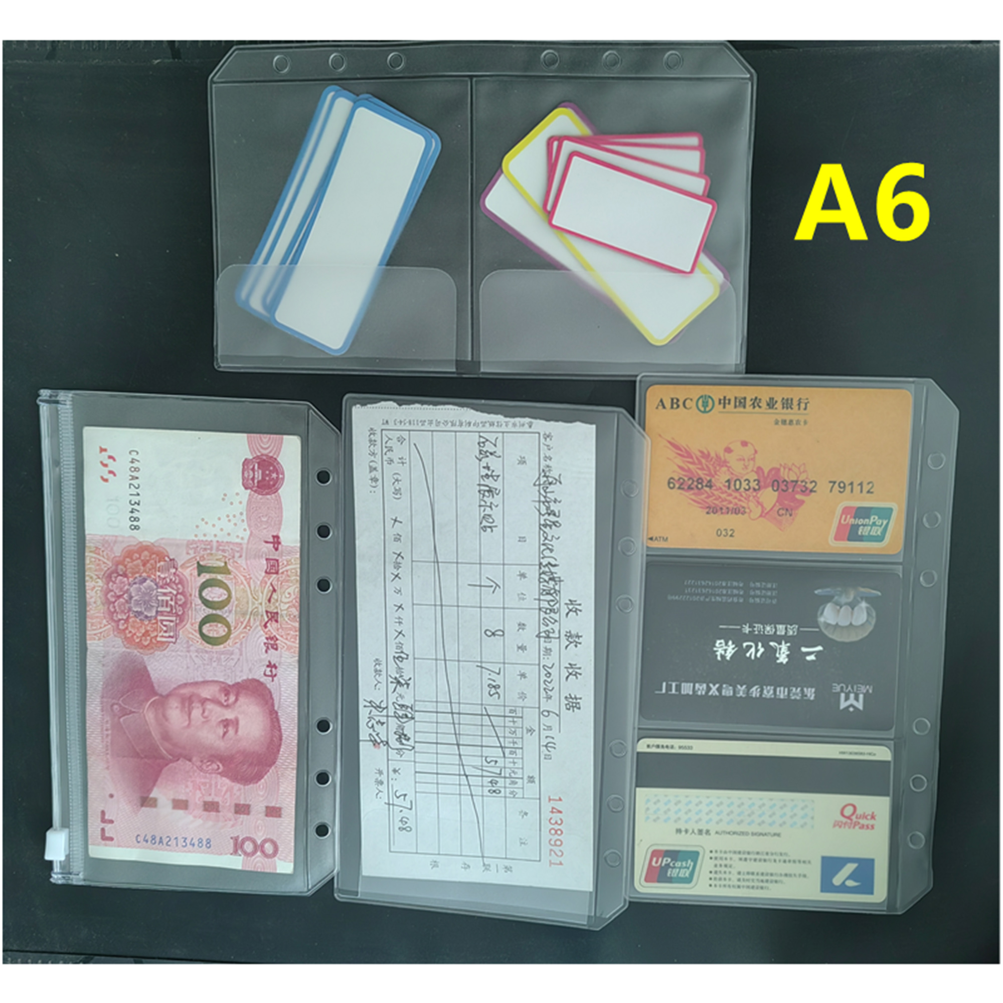 A6 Binder Pockets 6 Holes Cash - Portfolio Folder Zip recensione e prezzo