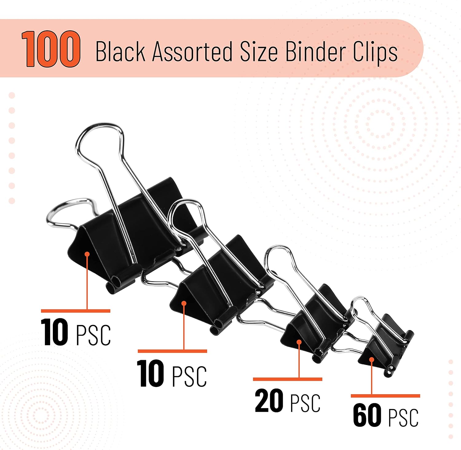 Binder Clips, 100 pcs Assorted - Binder Clip Assorted recensione e prezzo