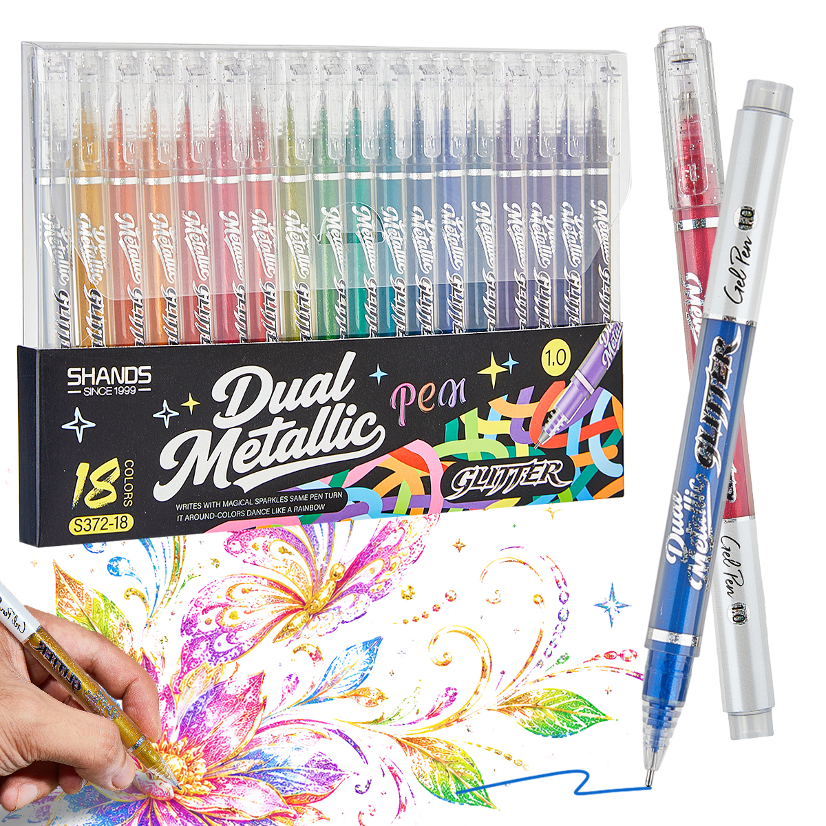 Sparkly Glitter Gel Pens Set 1 - Gel Ink Pen Set recensione e prezzo