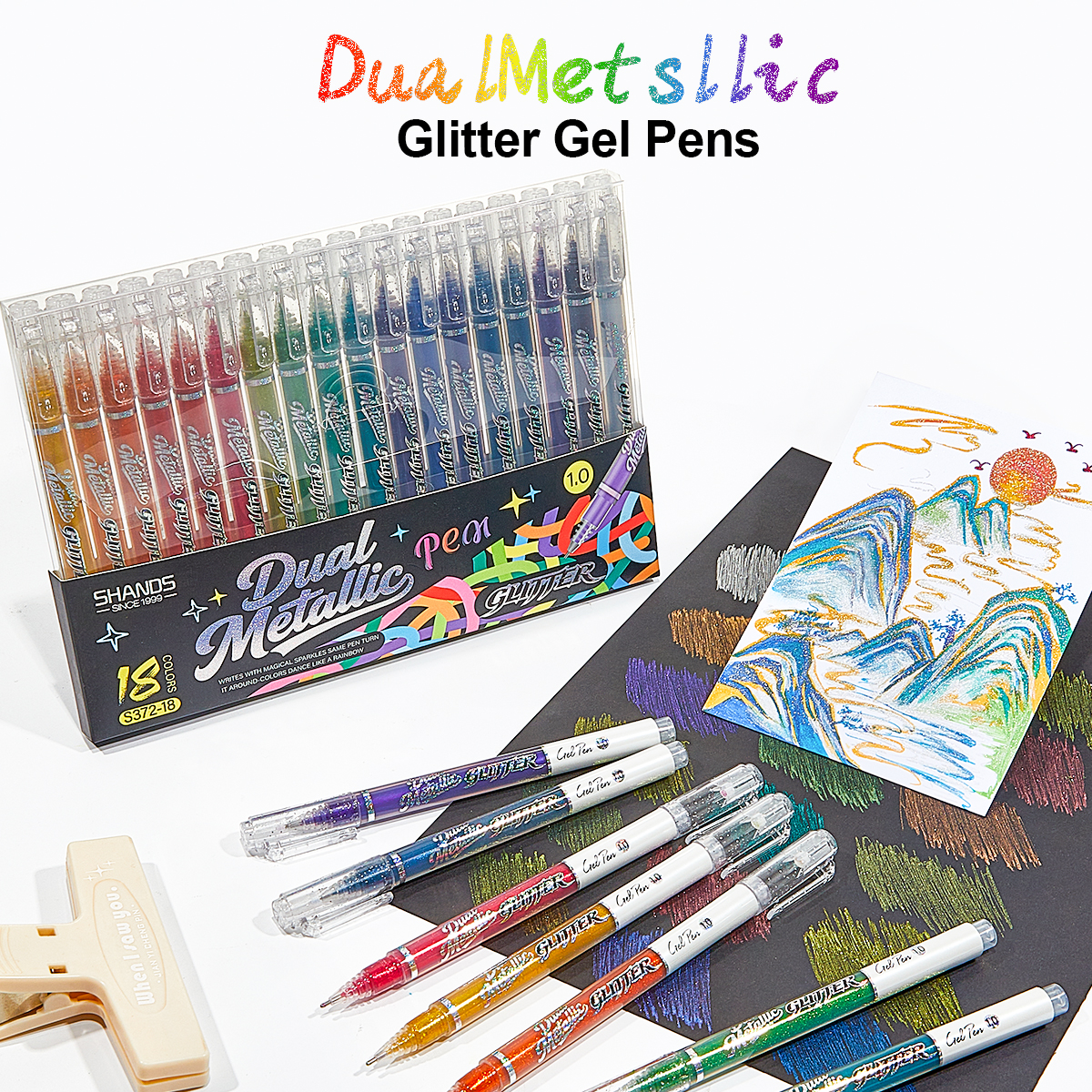 Sparkly Glitter Gel Pens Set 1 - Gel Ink Pen Set recensione e prezzo