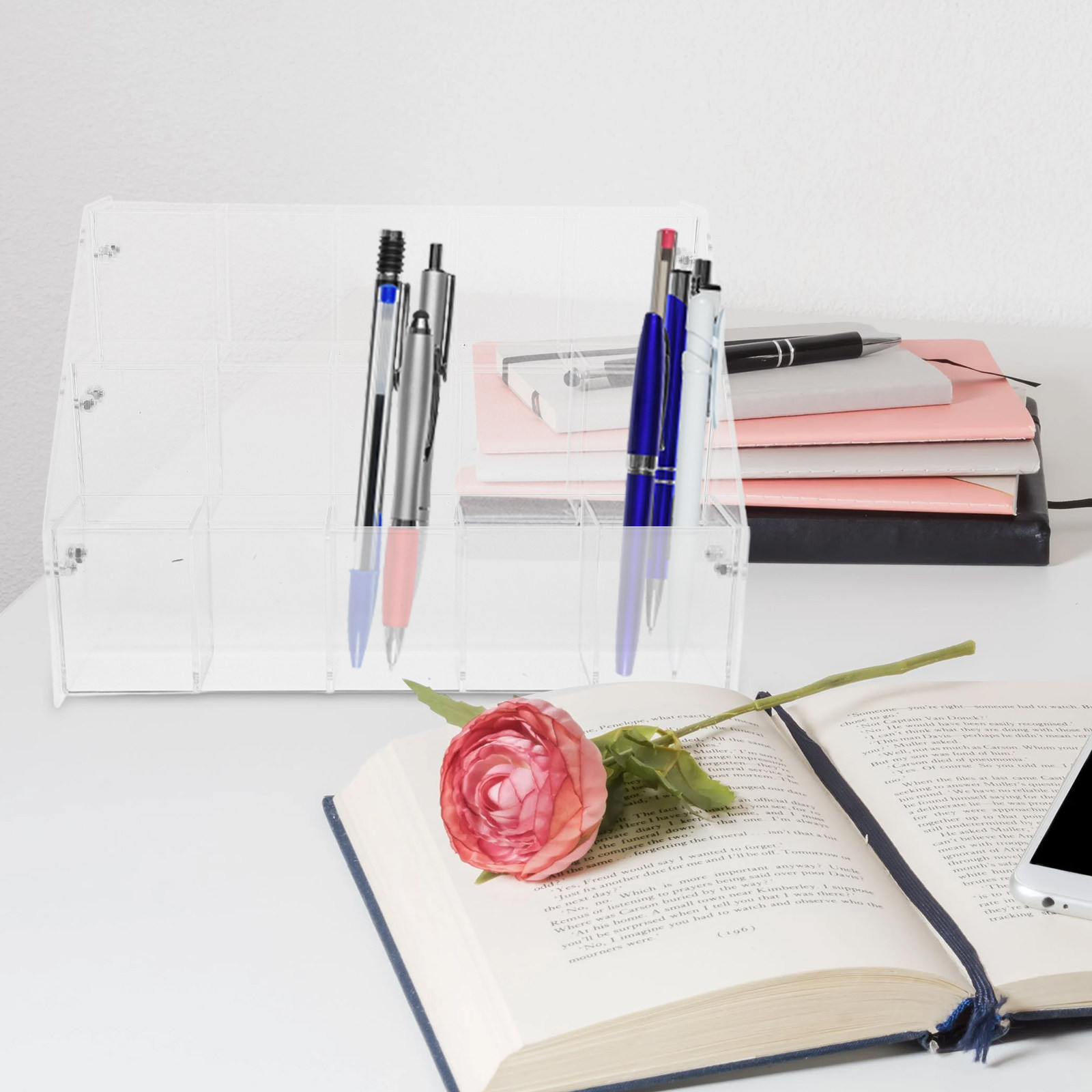 Acrylic Pen Display Stand Clea - Stationery And Office Supply Stores recensione e prezzo