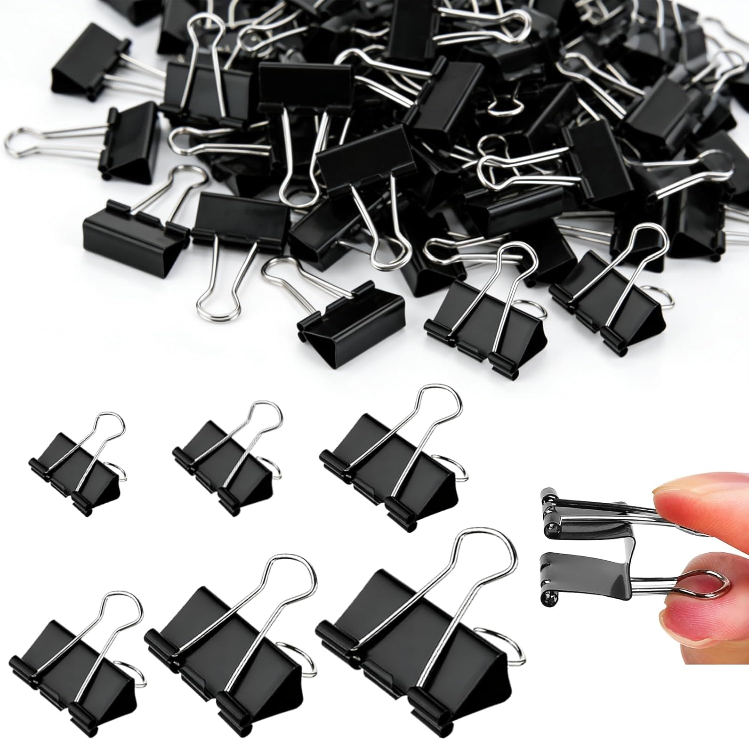 300 Pcs Binder Clips Assorted  - Binder Clip Assorted recensione e prezzo