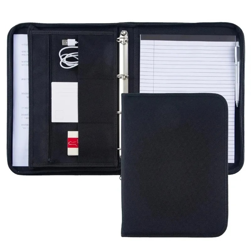 Large Black Business Portfolio - Portfolio Folder Zip recensione e prezzo