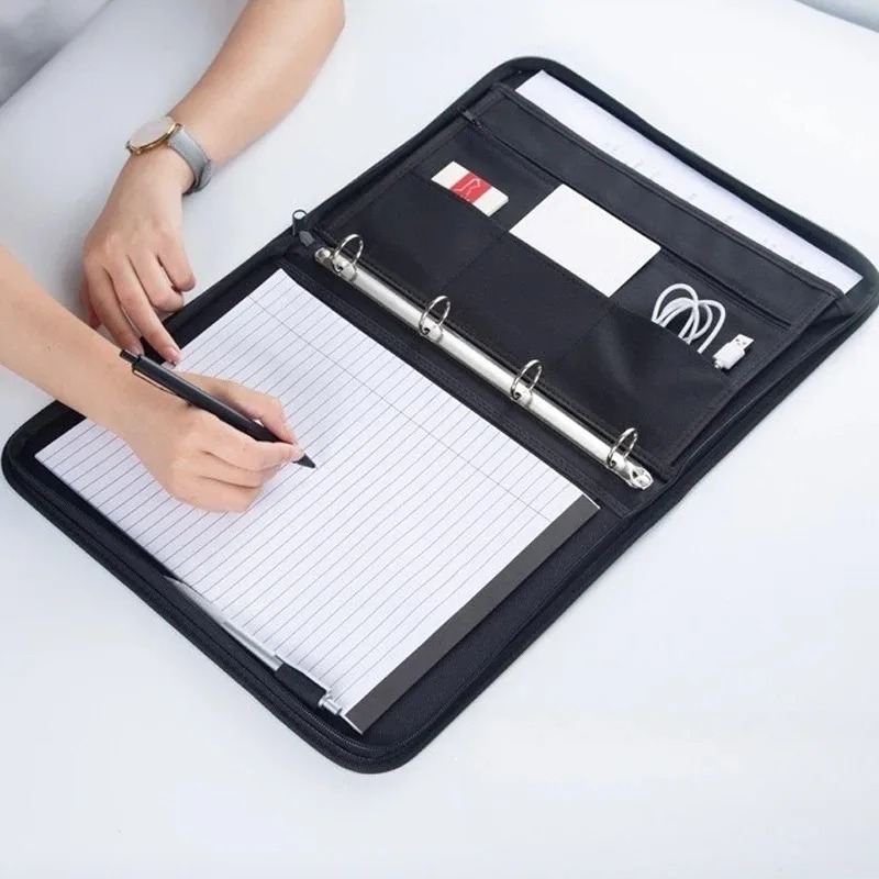 Large Black Business Portfolio - Portfolio Folder Zip recensione e prezzo