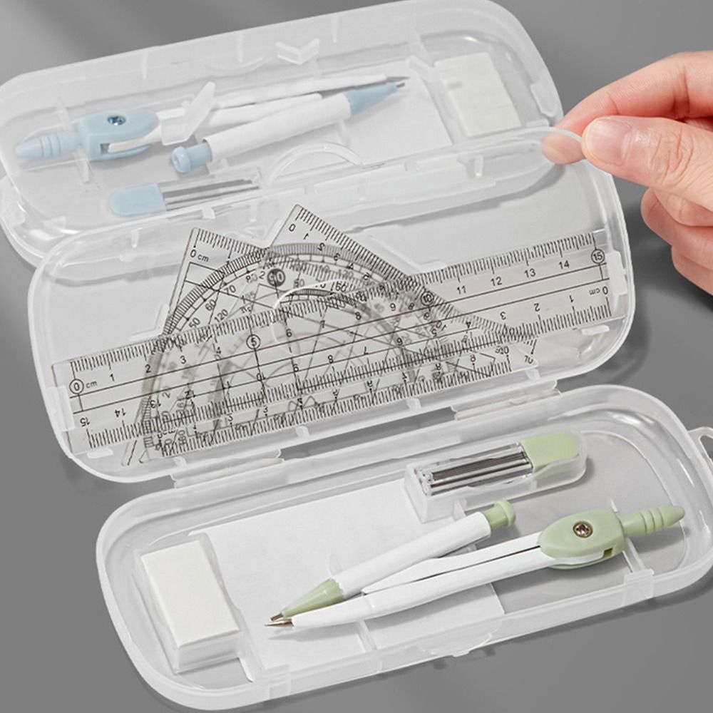 8PCS/Set Plastic Ruler Compass - Ruler Set Transparent recensione e prezzo