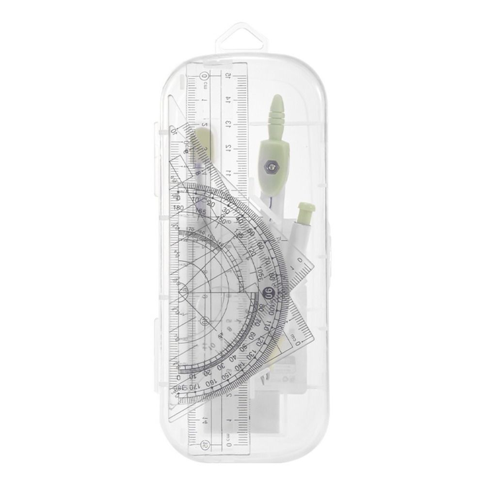 8PCS/Set Plastic Ruler Compass - Ruler Set Transparent recensione e prezzo