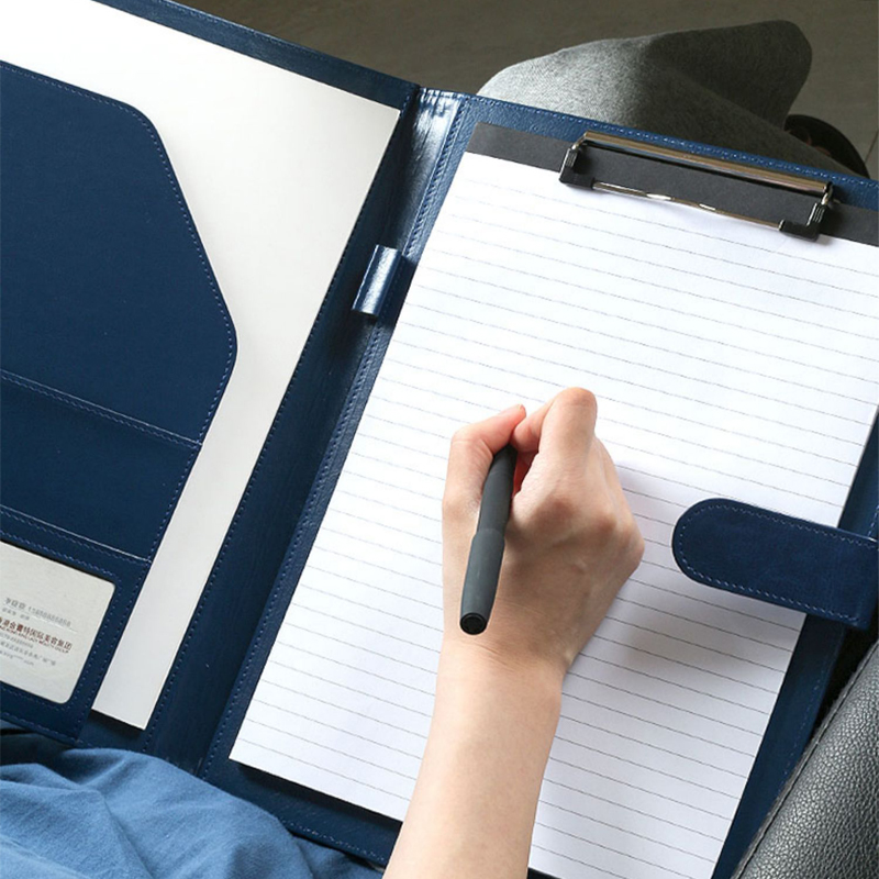 Black A4 Leather Padfolio Port - Portfolio Folder Zip recensione e prezzo