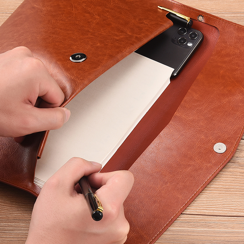 A6 A5 A4 Leather File Folder D - Portfolio Folder Zip recensione e prezzo