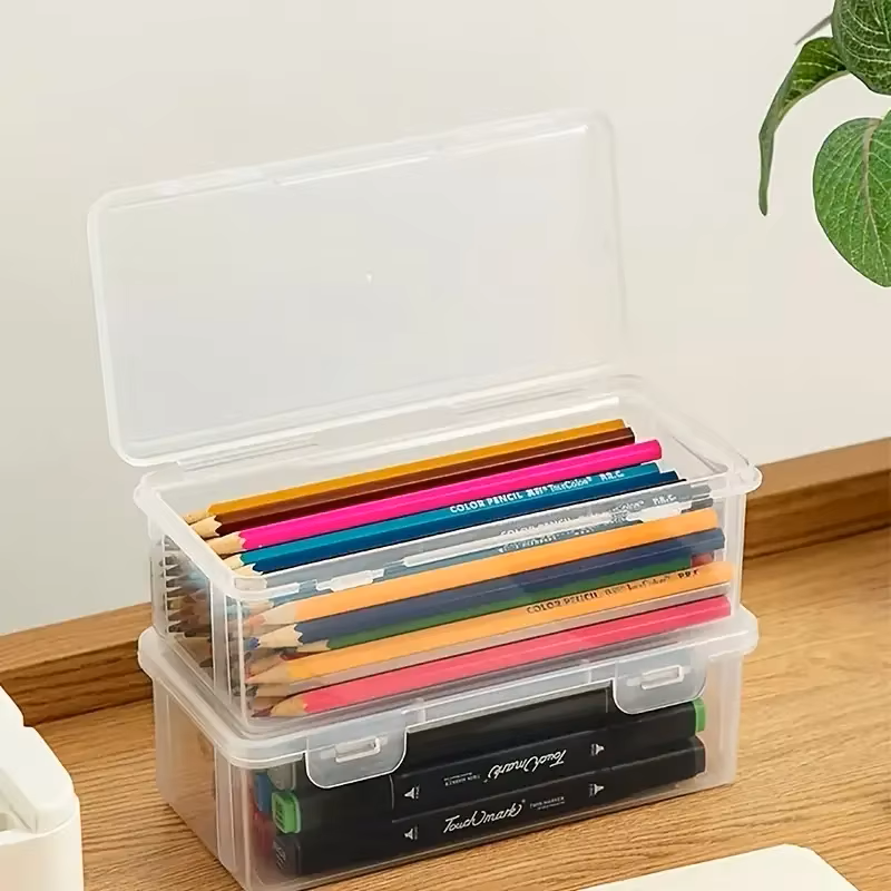 4 large transparent PP storage - Stationery And Office Supply Stores recensione e prezzo